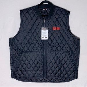 CX2 Black Quilted Zip Front Vest 3XL